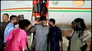 Jonathan Returns to Abuja After Evacuation from Coup-Hit Guinea-Bissau