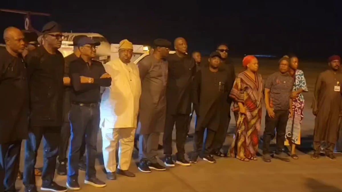 Wike Receives Remains of Senator Barinada Mpigi at Abuja Airport