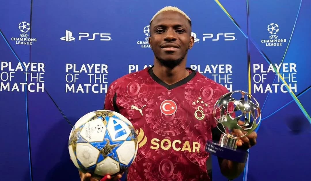 Victor Osimhen Leads UEFA Champions League Player of the Match Awards This Season