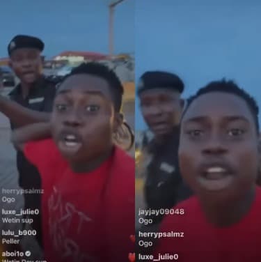 TikToker Peller Clashes With Police After Being Stopped Over Vehicle Without Number Plate