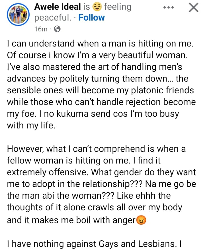 Woman Calls Out Lesbians Sending Her Romantic Messages, Urges Them to Stop