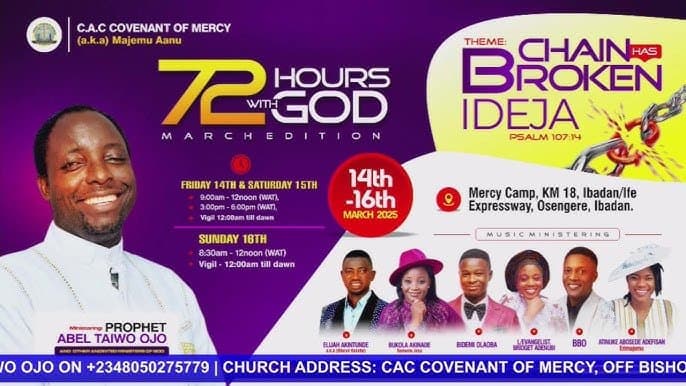 CAC Covenant Of Mercy : 72 Hours with God March Edition